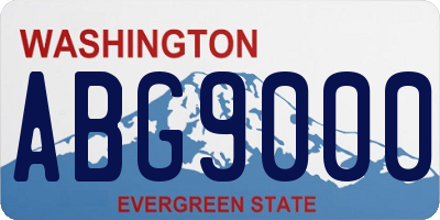 WA license plate ABG9000