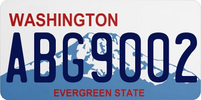 WA license plate ABG9002