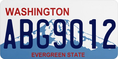 WA license plate ABG9012