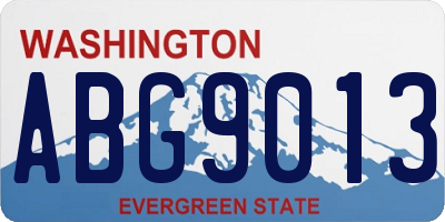 WA license plate ABG9013