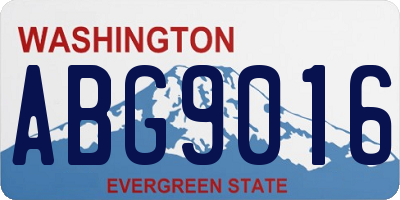 WA license plate ABG9016