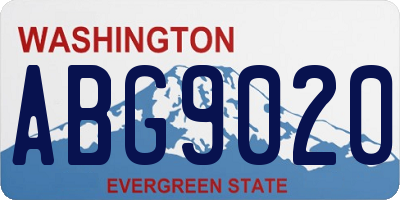 WA license plate ABG9020