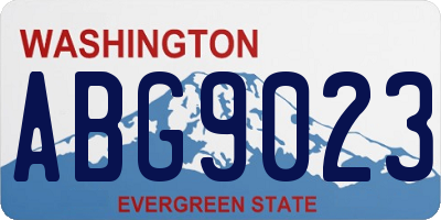 WA license plate ABG9023