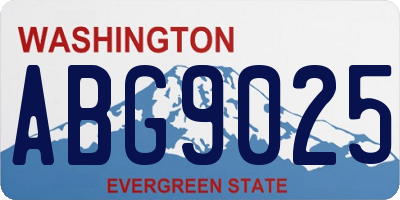 WA license plate ABG9025