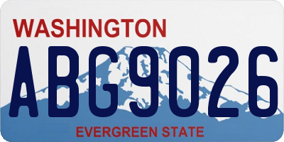 WA license plate ABG9026
