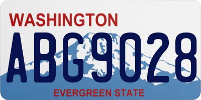 WA license plate ABG9028