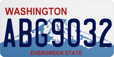 WA license plate ABG9032