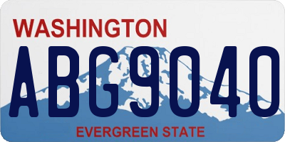 WA license plate ABG9040