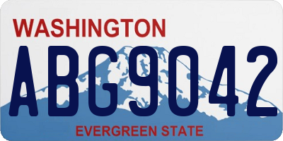 WA license plate ABG9042