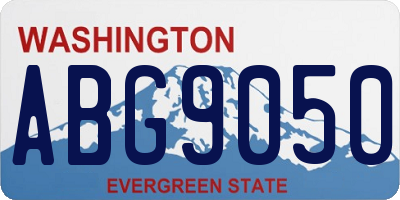 WA license plate ABG9050
