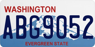 WA license plate ABG9052