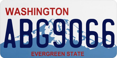 WA license plate ABG9066