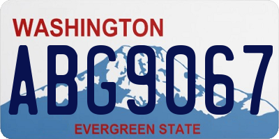 WA license plate ABG9067