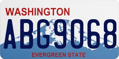 WA license plate ABG9068