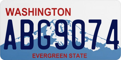 WA license plate ABG9074