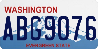 WA license plate ABG9076
