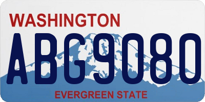 WA license plate ABG9080