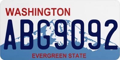 WA license plate ABG9092