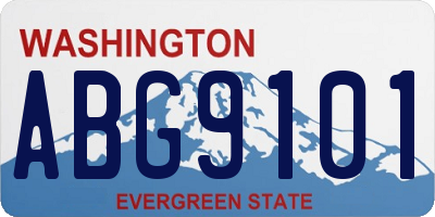 WA license plate ABG9101