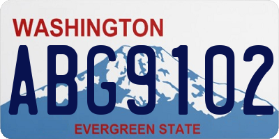 WA license plate ABG9102