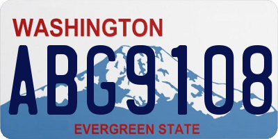 WA license plate ABG9108
