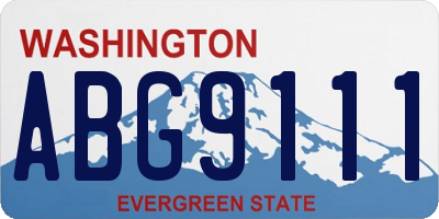 WA license plate ABG9111