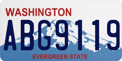WA license plate ABG9119
