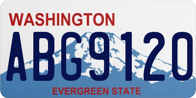WA license plate ABG9120
