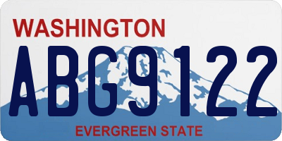 WA license plate ABG9122