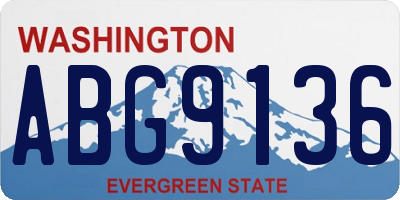 WA license plate ABG9136
