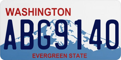WA license plate ABG9140