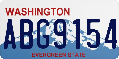 WA license plate ABG9154