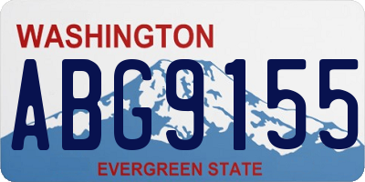 WA license plate ABG9155