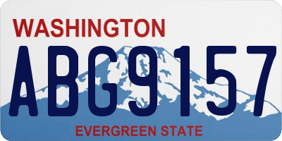 WA license plate ABG9157