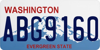 WA license plate ABG9160