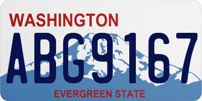WA license plate ABG9167