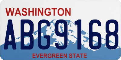 WA license plate ABG9168