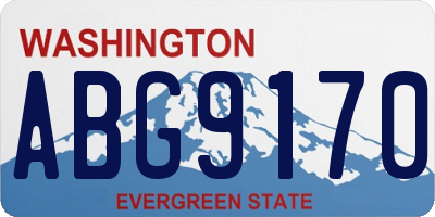 WA license plate ABG9170