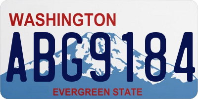WA license plate ABG9184