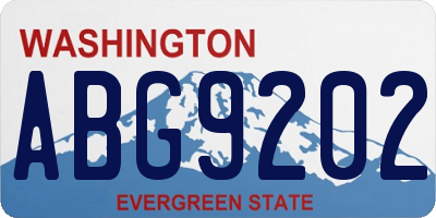 WA license plate ABG9202