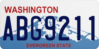 WA license plate ABG9211
