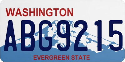 WA license plate ABG9215