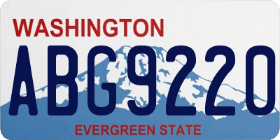 WA license plate ABG9220