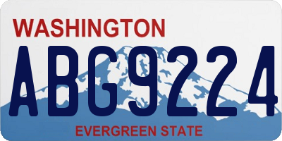 WA license plate ABG9224