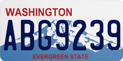 WA license plate ABG9239