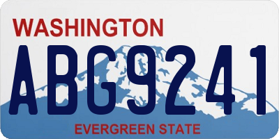 WA license plate ABG9241
