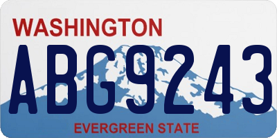 WA license plate ABG9243