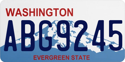 WA license plate ABG9245
