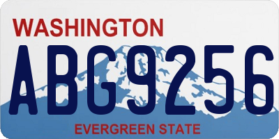 WA license plate ABG9256