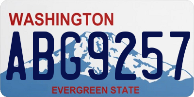 WA license plate ABG9257